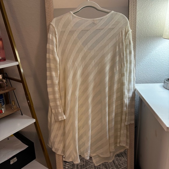 We The Free People Cream Striped Knot Tunic - Picture 5 of 7